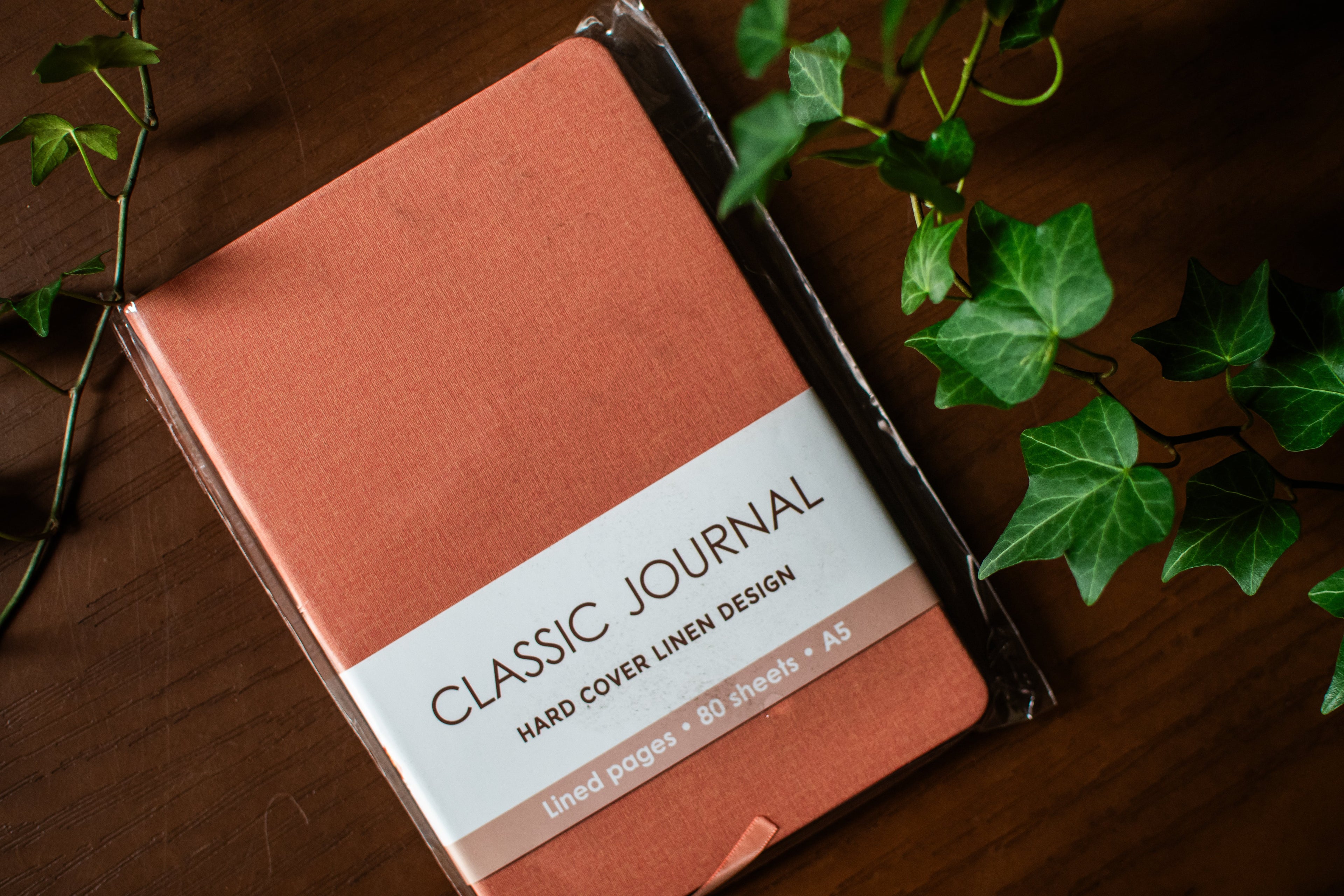 Peach Hardcover Linen Journal