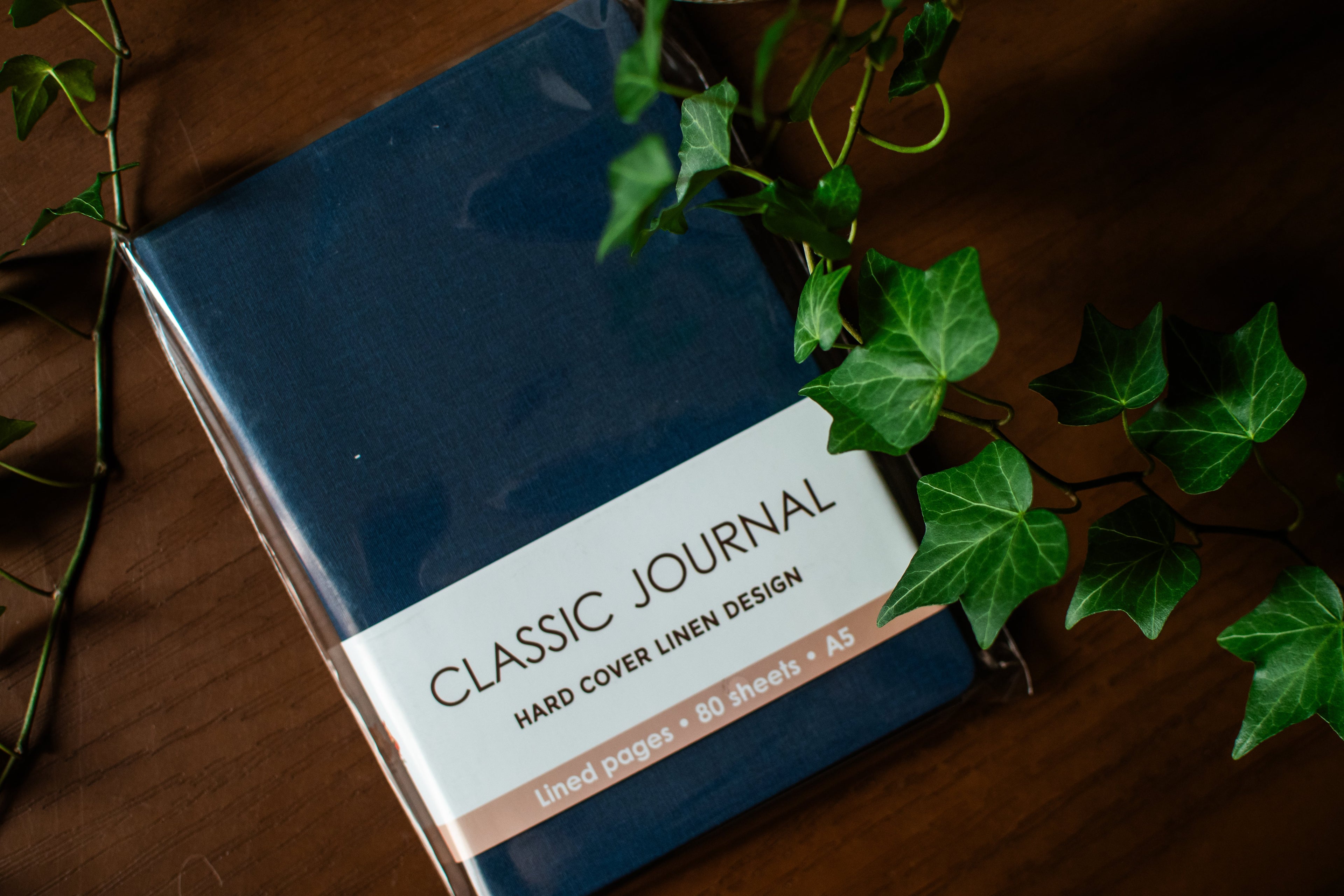 Navy Hardcover Linen Journal