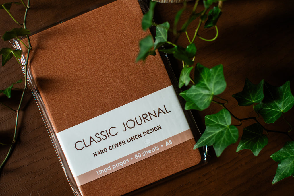 Rust Harcover Linen Journal