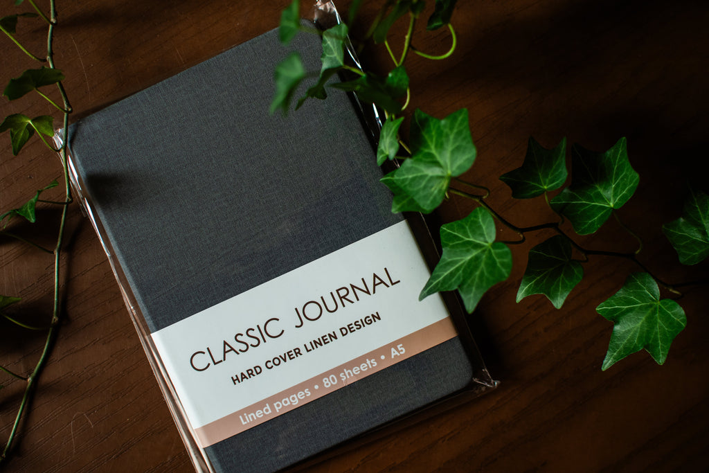 Grey Hardcover Lined Journal