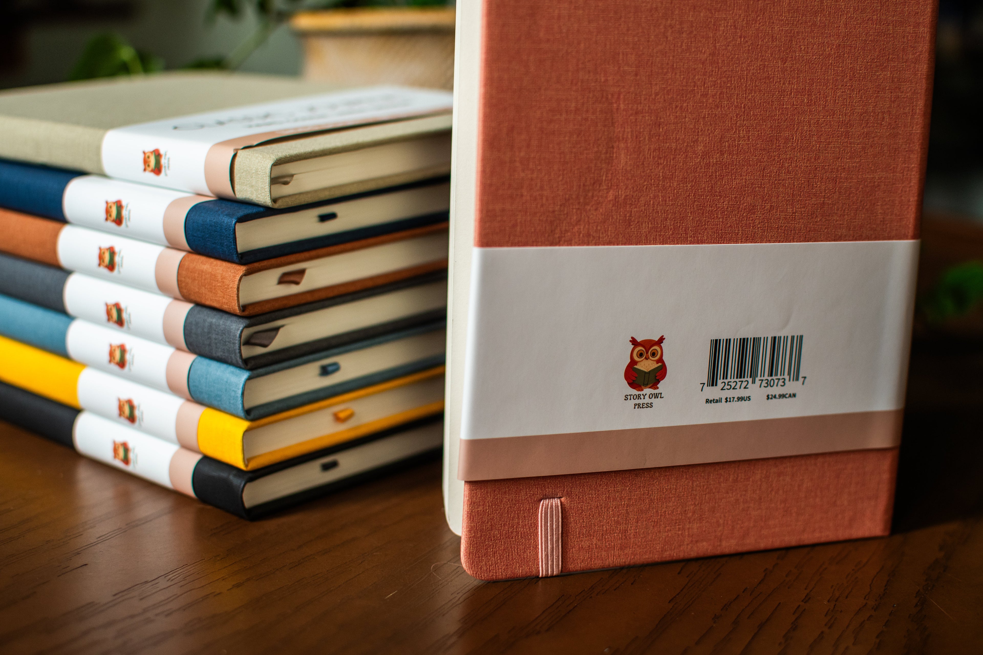 8 Journals - Colorful Linen Lined Journal Box