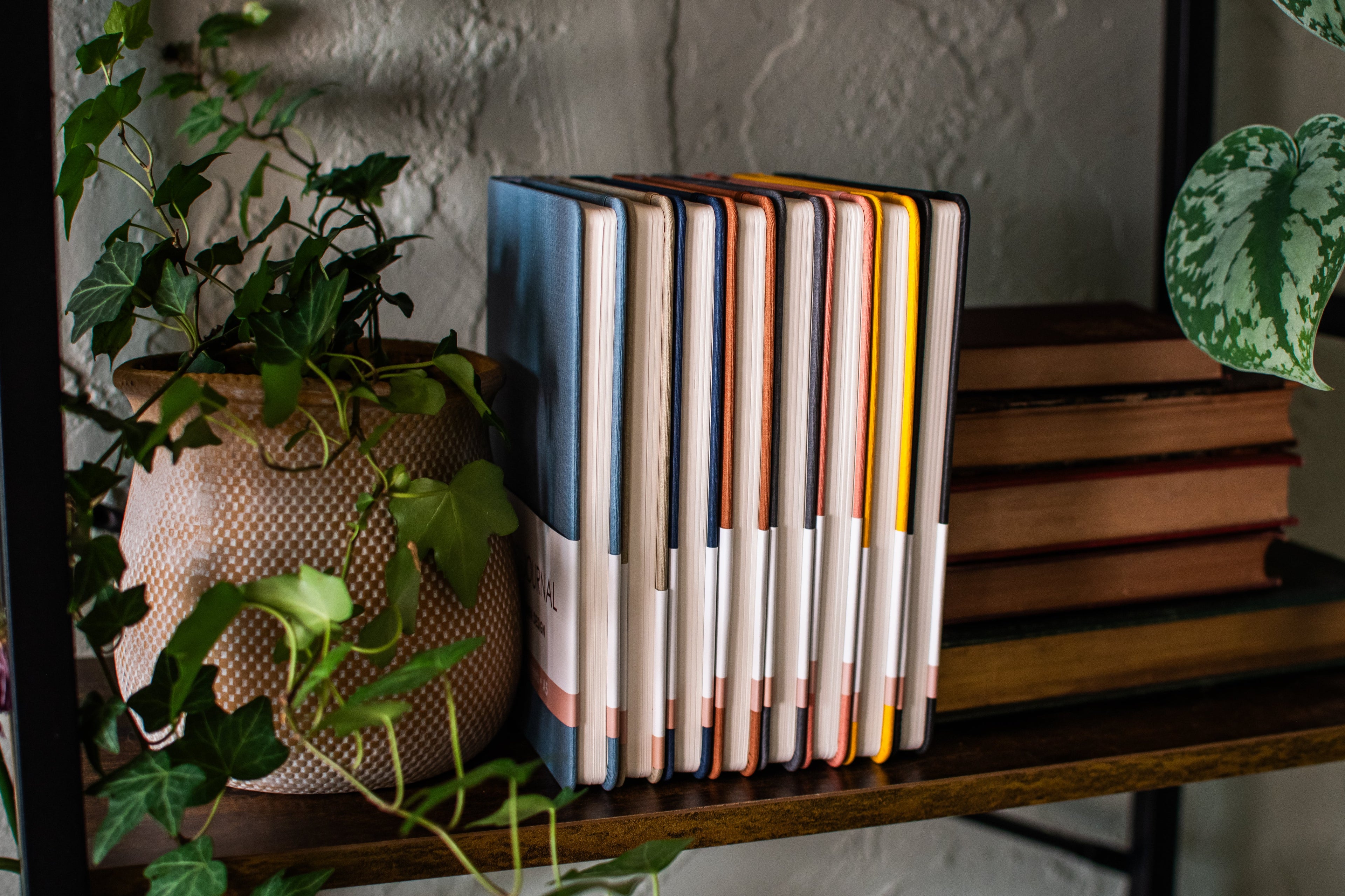 8 Journals - Colorful Linen Lined Journal Box