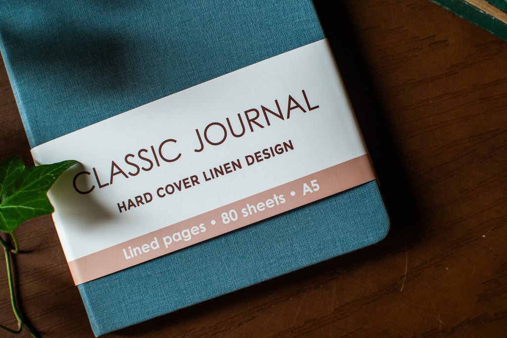 Teal Harcover Linen Journal