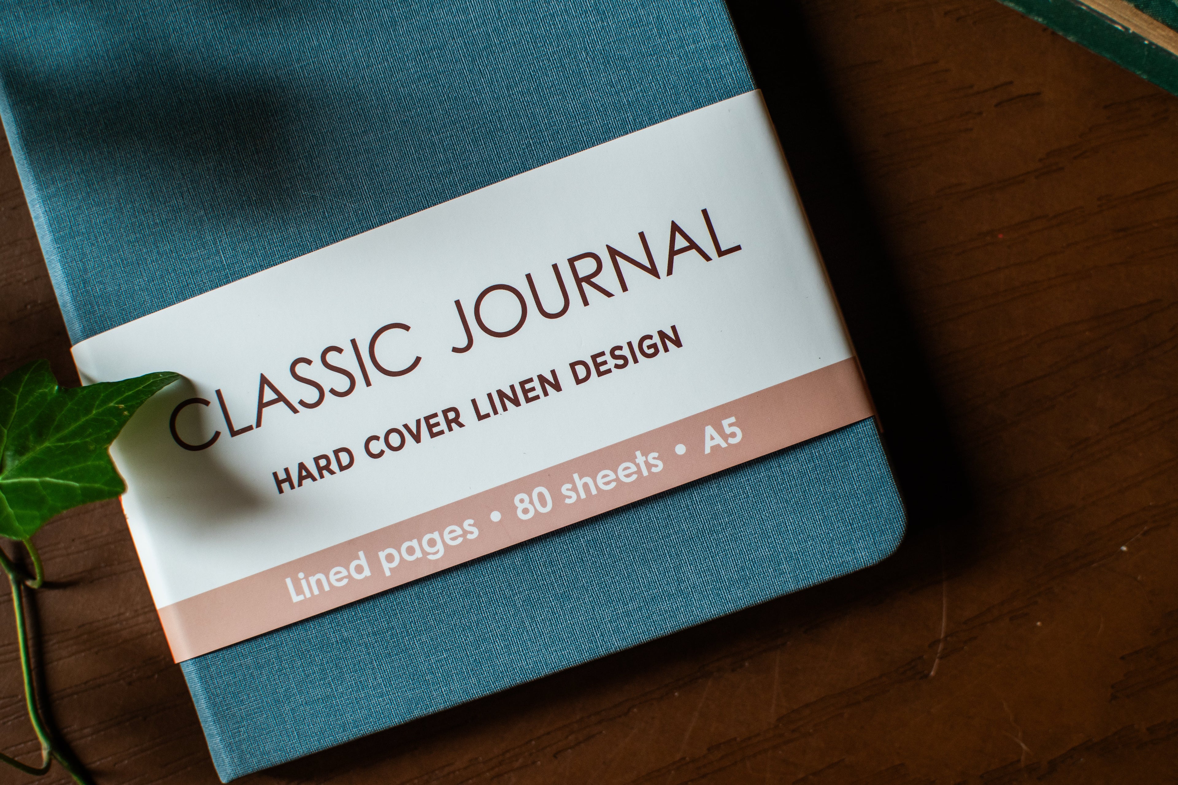 Teal Harcover Linen Journal