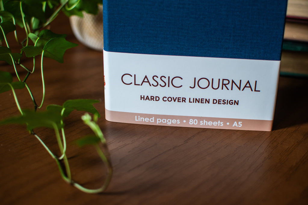 Navy Hardcover Linen Journal