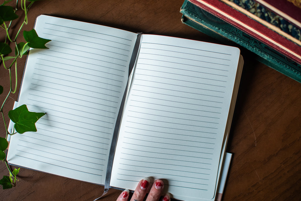 Grey Hardcover Lined Journal