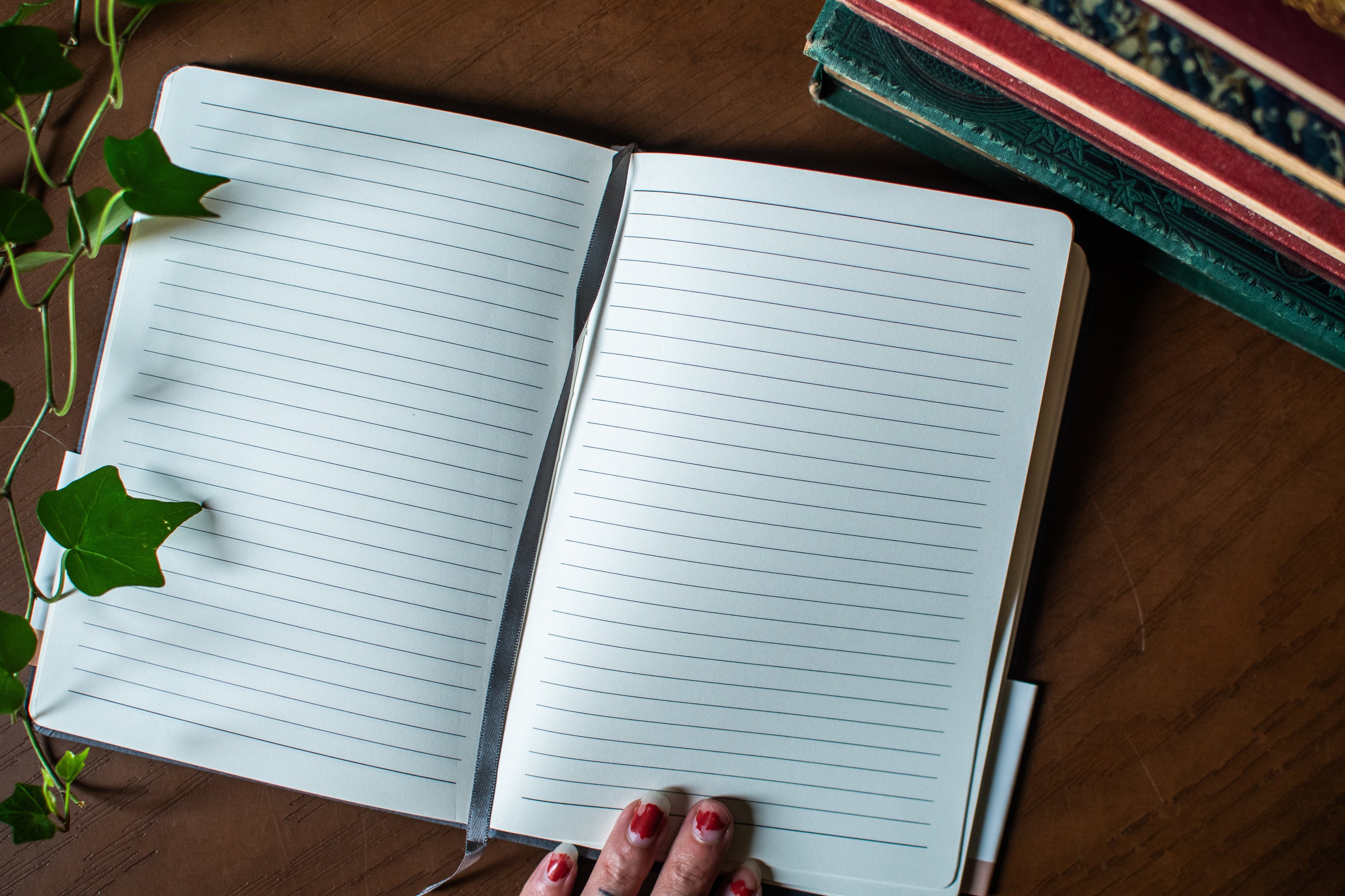 Grey Hardcover Lined Journal