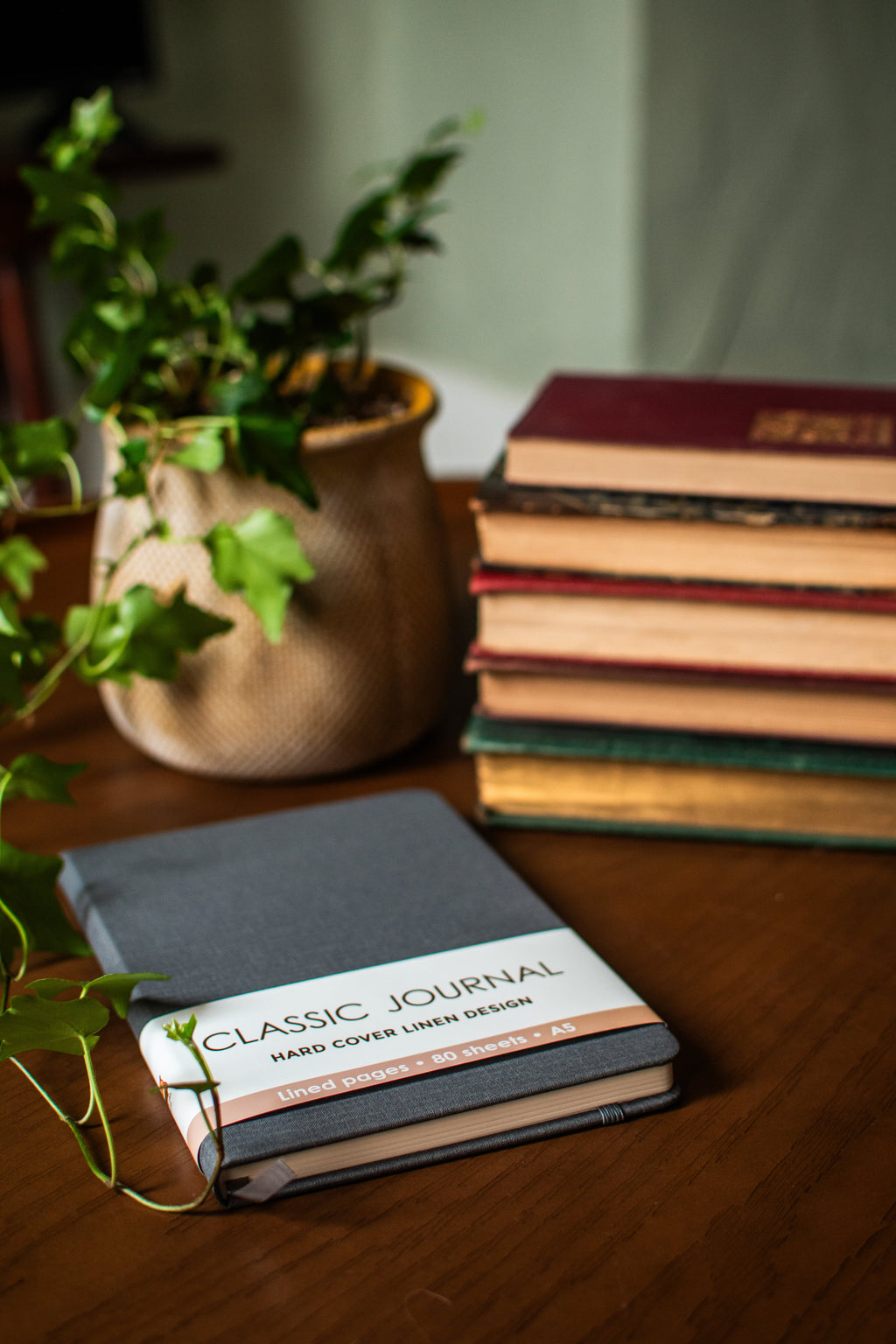 Grey Hardcover Lined Journal