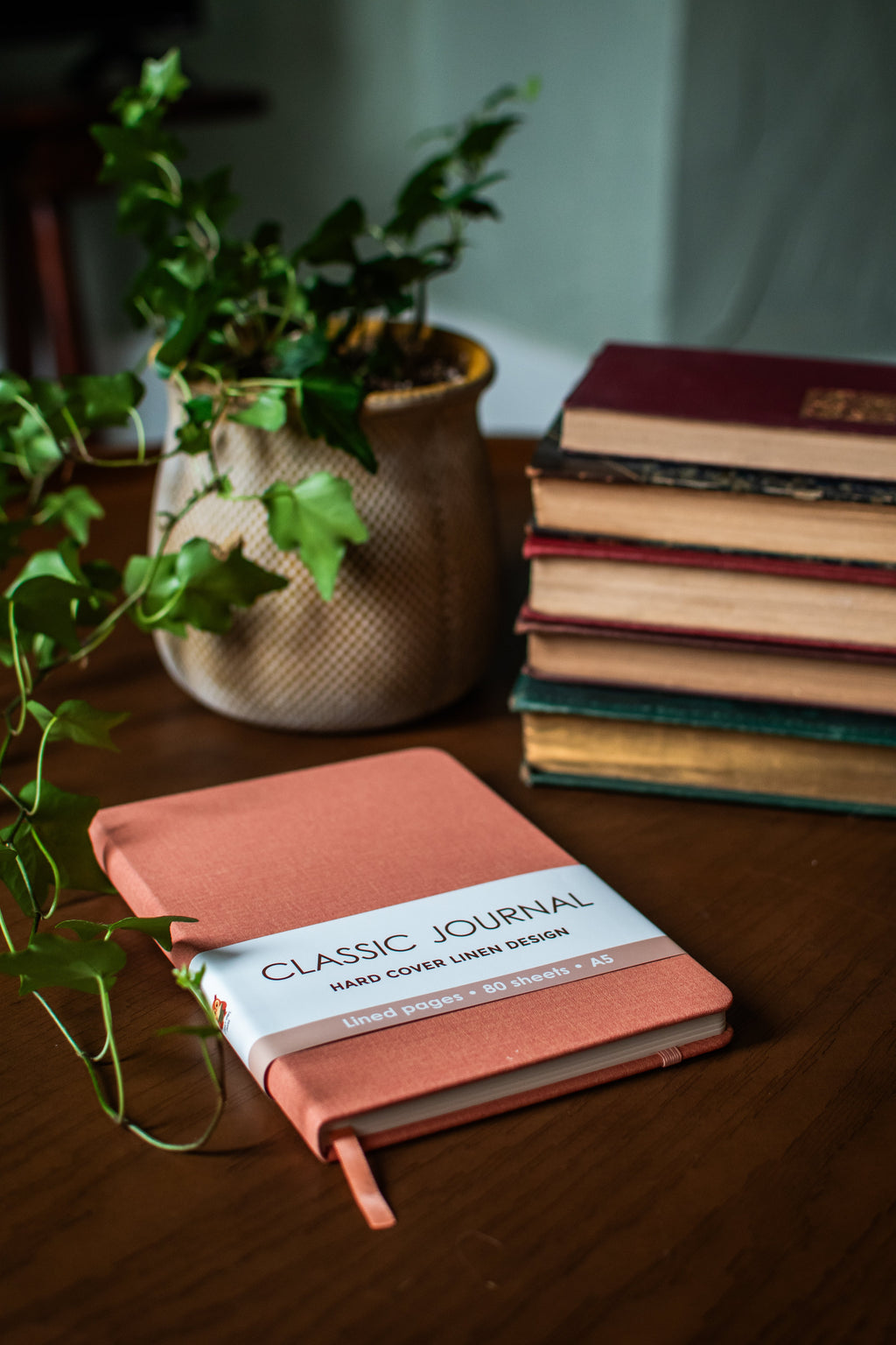 Peach Hardcover Linen Journal