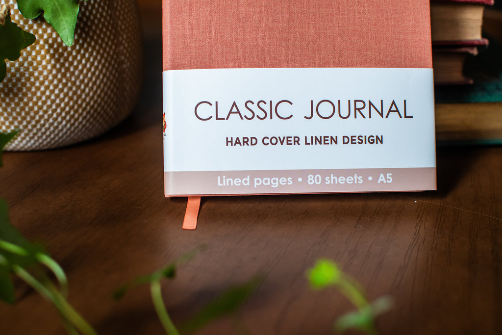 Peach Hardcover Linen Journal