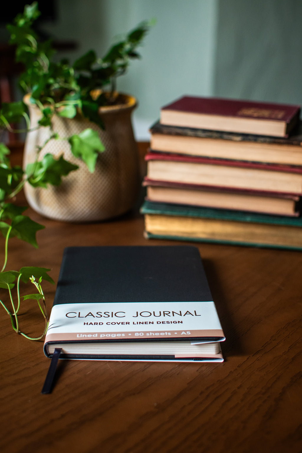 Black Hardcover Linen Journal